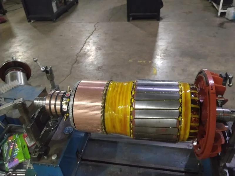Armadura de motor DC en balanceo